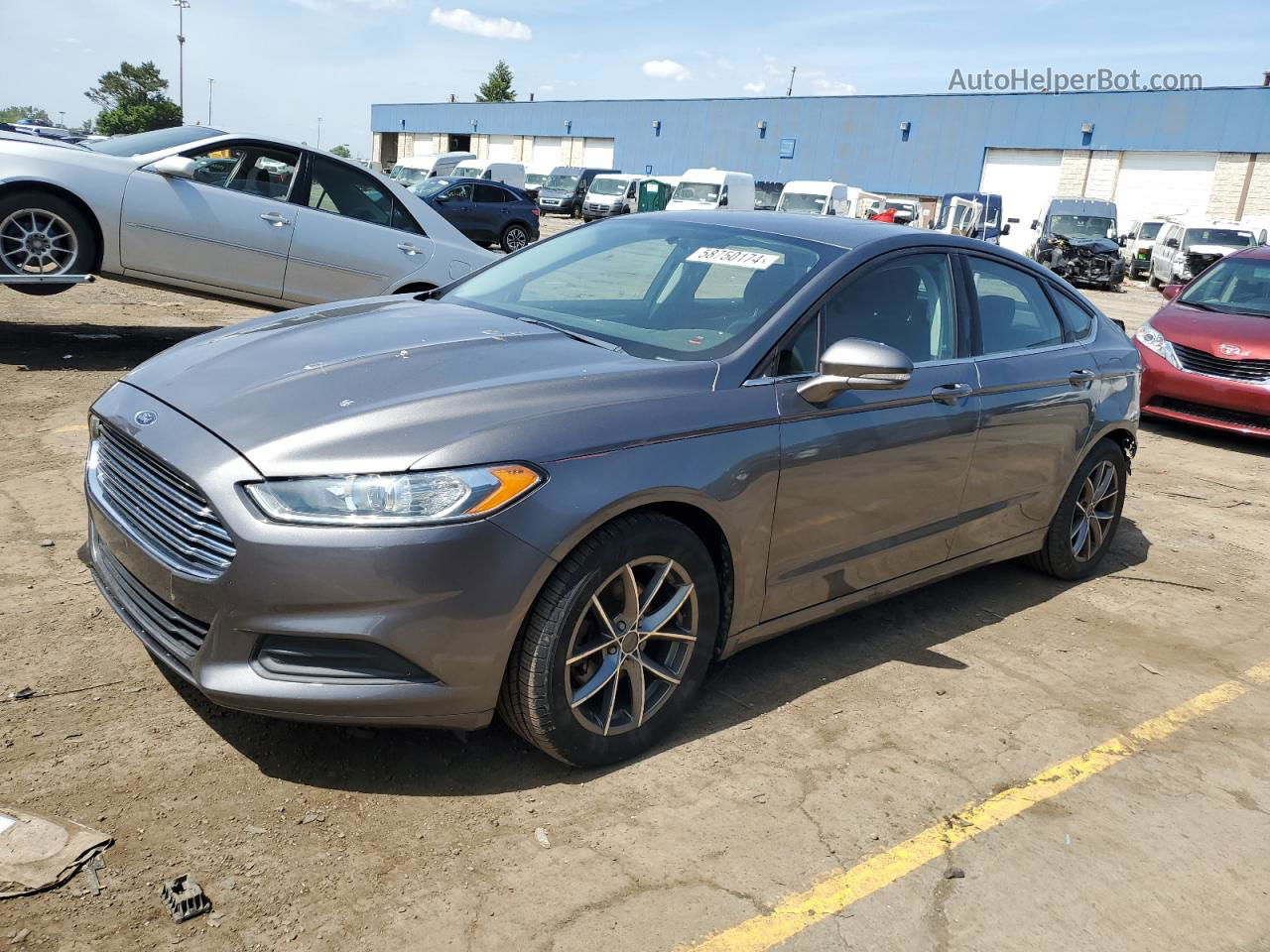 2014 Ford Fusion Se Gray vin: 1FA6P0H74E5401865