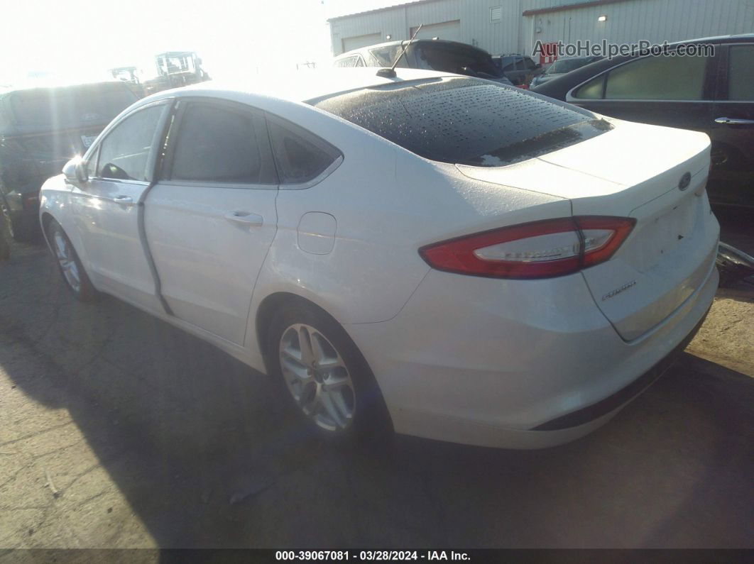 2014 Ford Fusion Se White vin: 1FA6P0H74E5406936