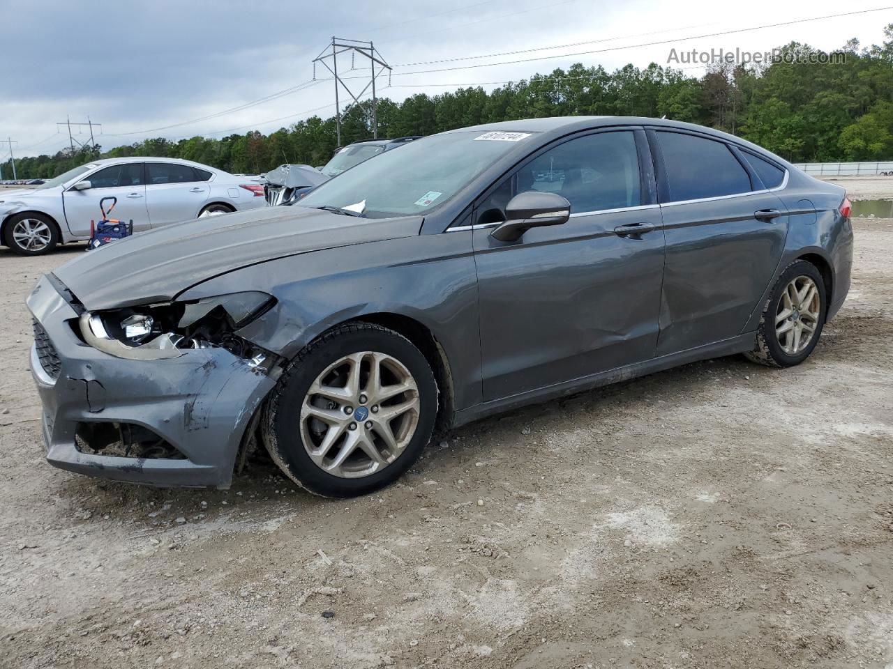 2015 Ford Fusion Se Gray vin: 1FA6P0H74F5119243