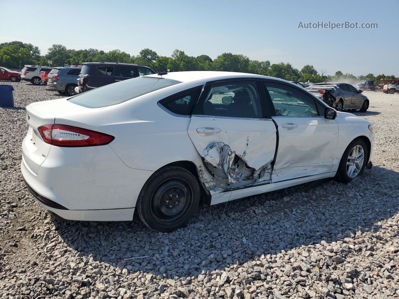 2015 Ford Fusion Se White vin: 1FA6P0H74F5127925