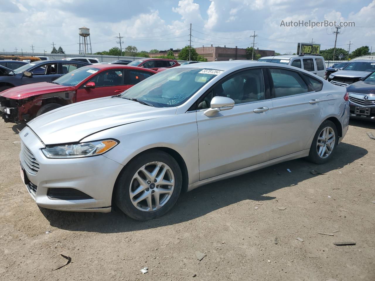 2016 Ford Fusion Se Silver vin: 1FA6P0H74G5123892