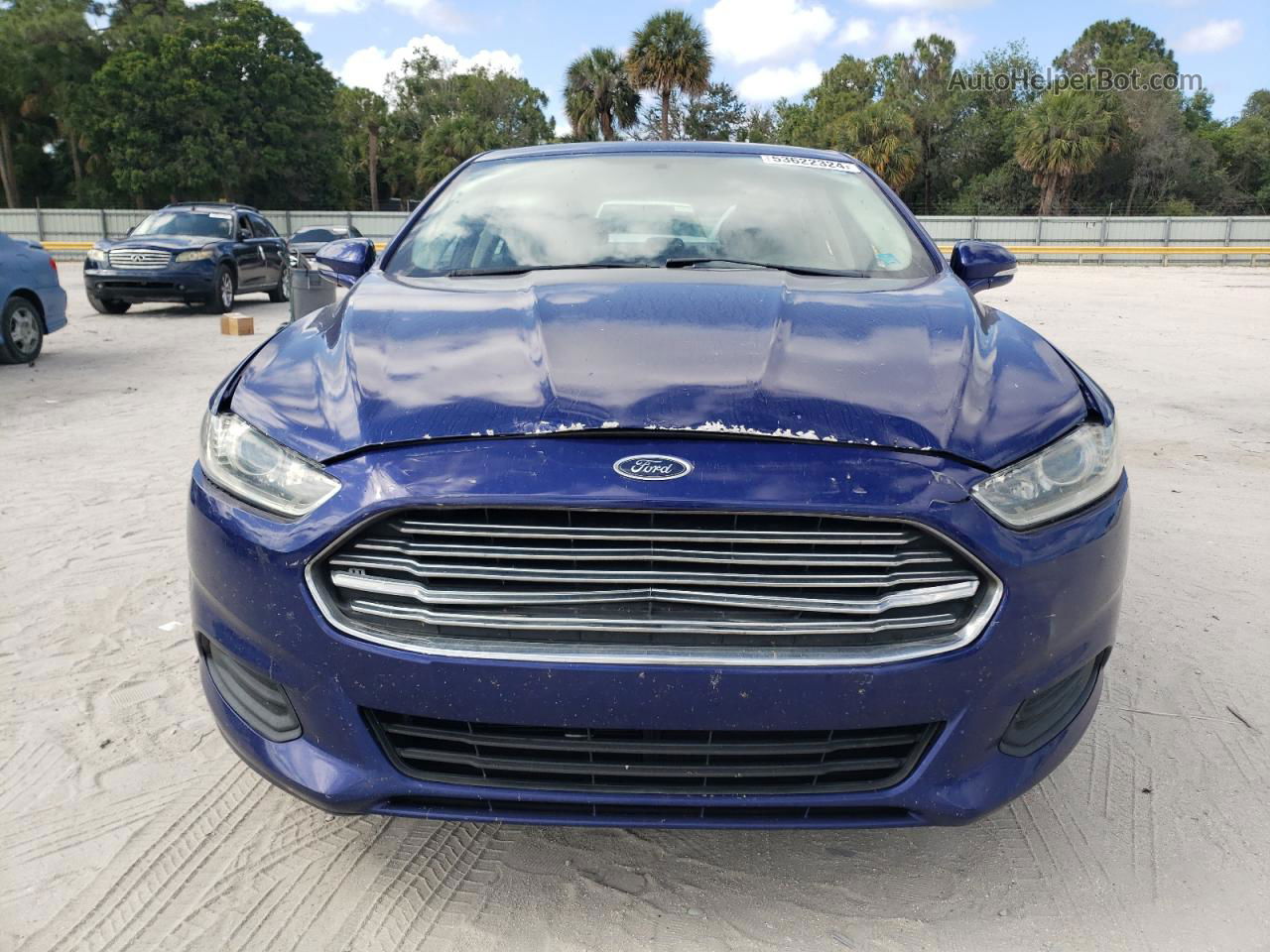 2014 Ford Fusion Se Синий vin: 1FA6P0H75E5372361