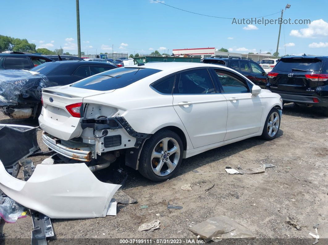 2014 Ford Fusion Se White vin: 1FA6P0H76E5405481