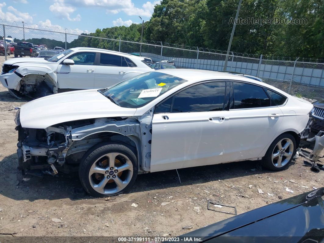 2014 Ford Fusion Se White vin: 1FA6P0H76E5405481