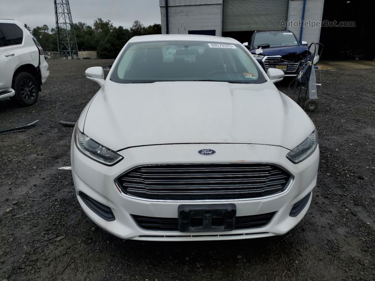 2015 Ford Fusion Se White vin: 1FA6P0H76F5121432