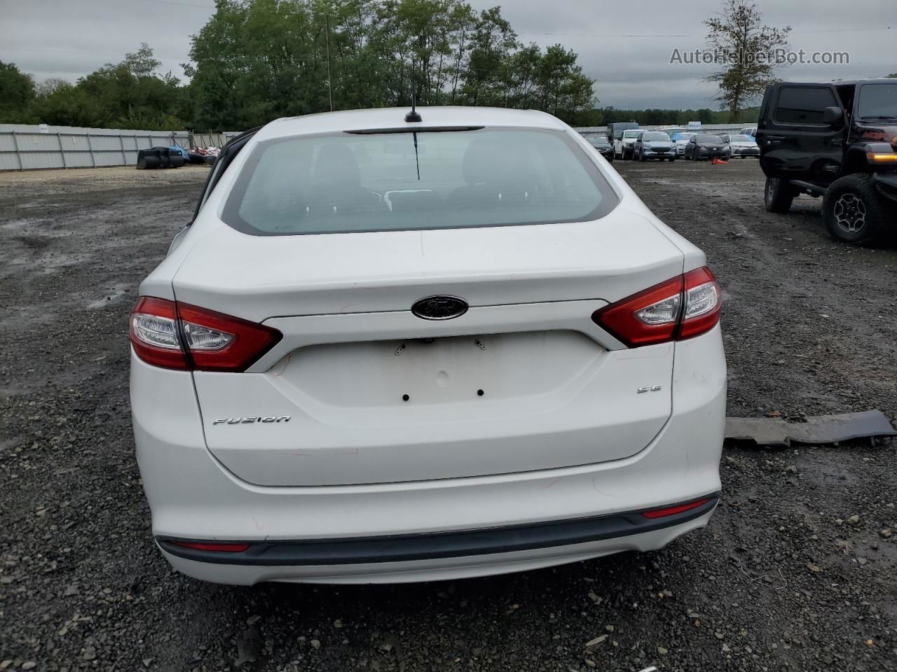 2015 Ford Fusion Se White vin: 1FA6P0H76F5121432