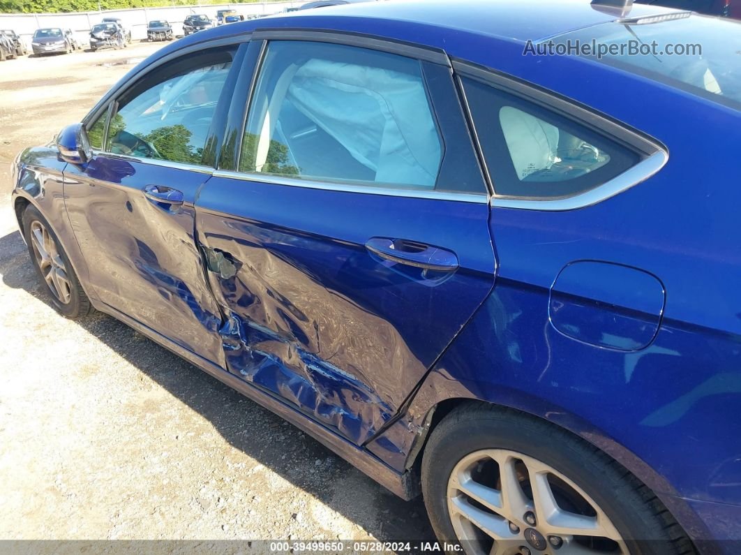 2015 Ford Fusion Se Blue vin: 1FA6P0H76F5129823