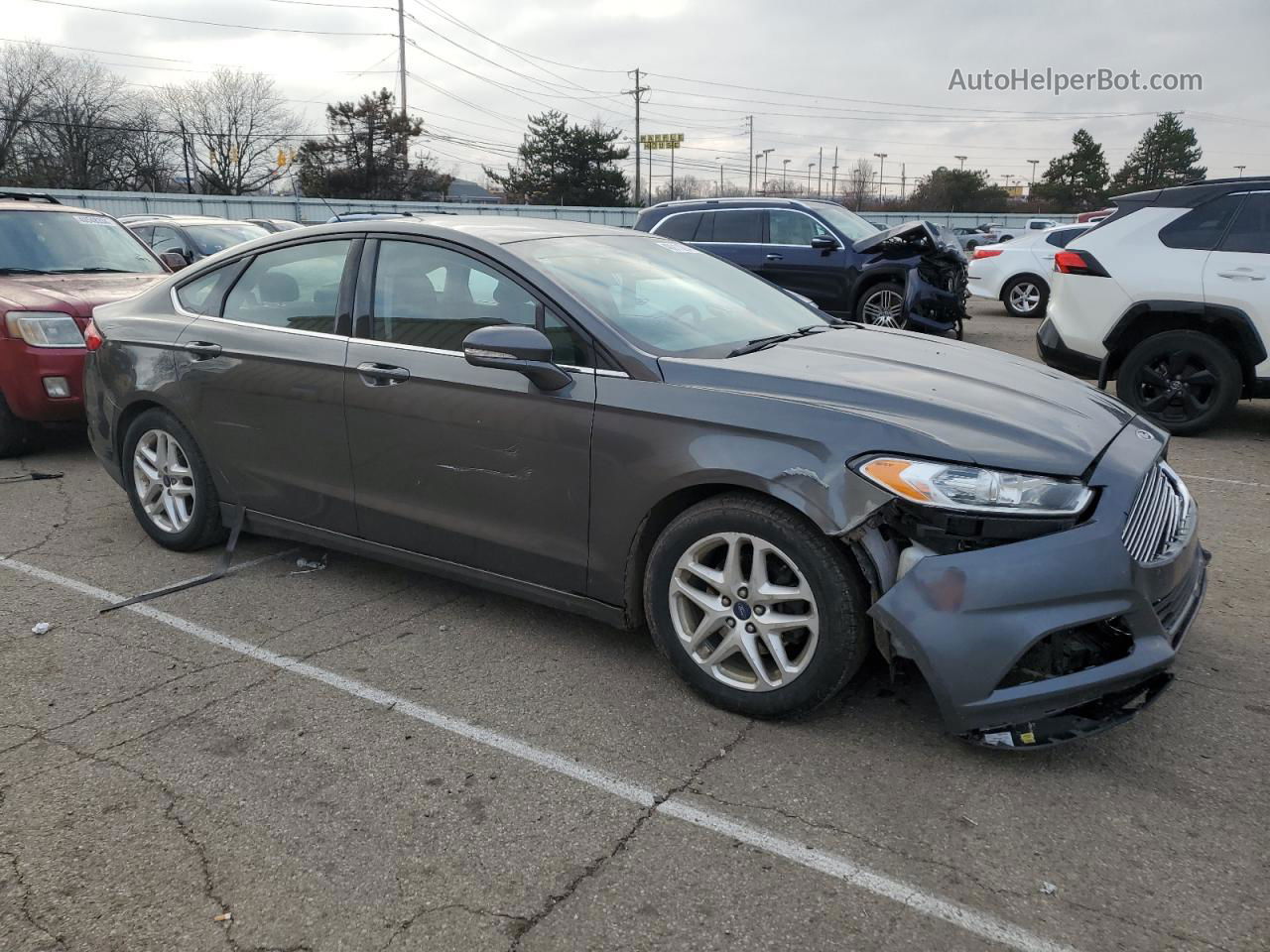 2016 Ford Fusion Se Gray vin: 1FA6P0H77G5128682