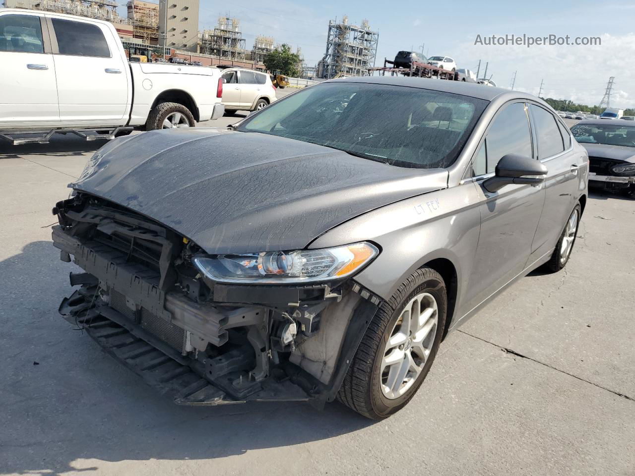 2014 Ford Fusion Se Gray vin: 1FA6P0H78E5388764