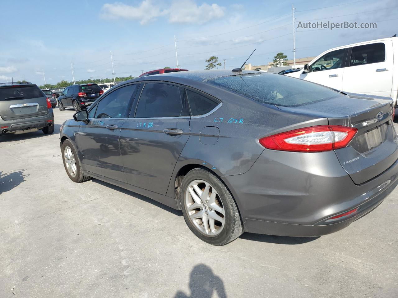 2014 Ford Fusion Se Gray vin: 1FA6P0H78E5388764