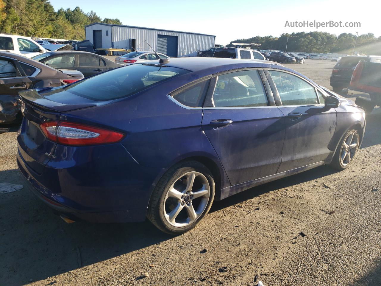 2014 Ford Fusion Se Синий vin: 1FA6P0H78E5396427