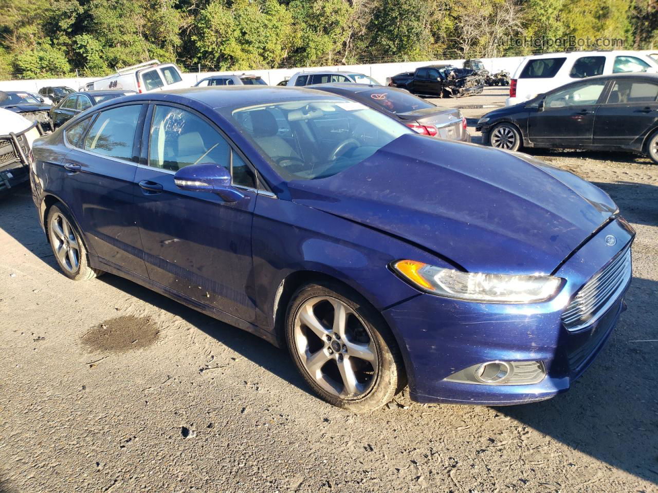 2014 Ford Fusion Se Синий vin: 1FA6P0H78E5396427