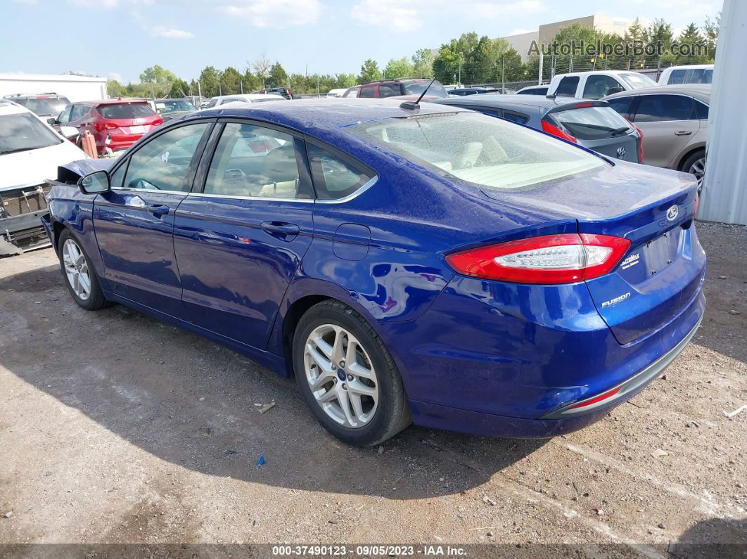 2014 Ford Fusion Se Blue vin: 1FA6P0H79E5389129