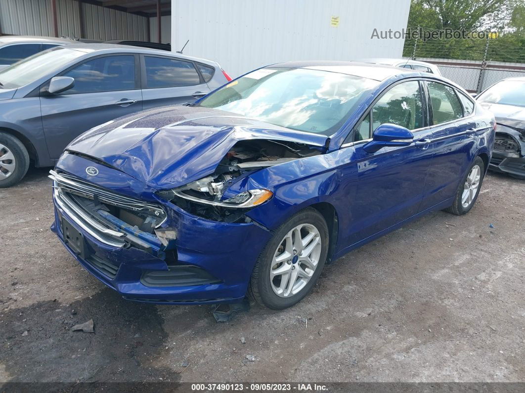 2014 Ford Fusion Se Blue vin: 1FA6P0H79E5389129