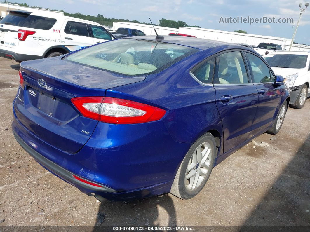 2014 Ford Fusion Se Blue vin: 1FA6P0H79E5389129