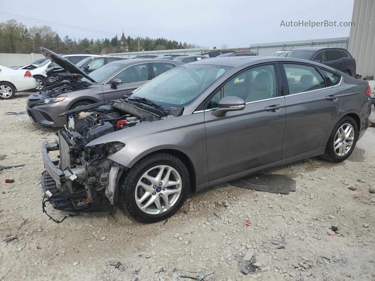 2014 Ford Fusion Se Gray vin: 1FA6P0H7XE5357967