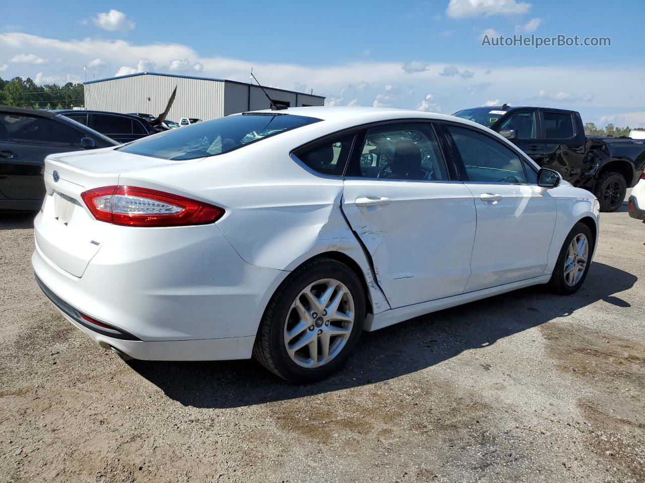 2014 Ford Fusion Se White vin: 1FA6P0H7XE5372775