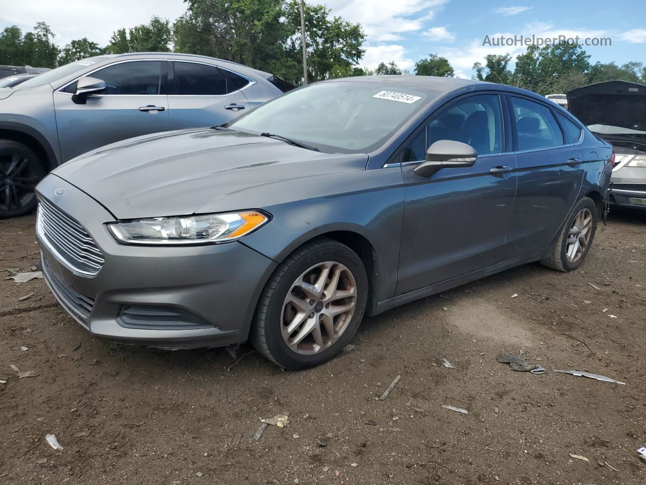 2014 Ford Fusion Se Gray vin: 1FA6P0H7XE5379290