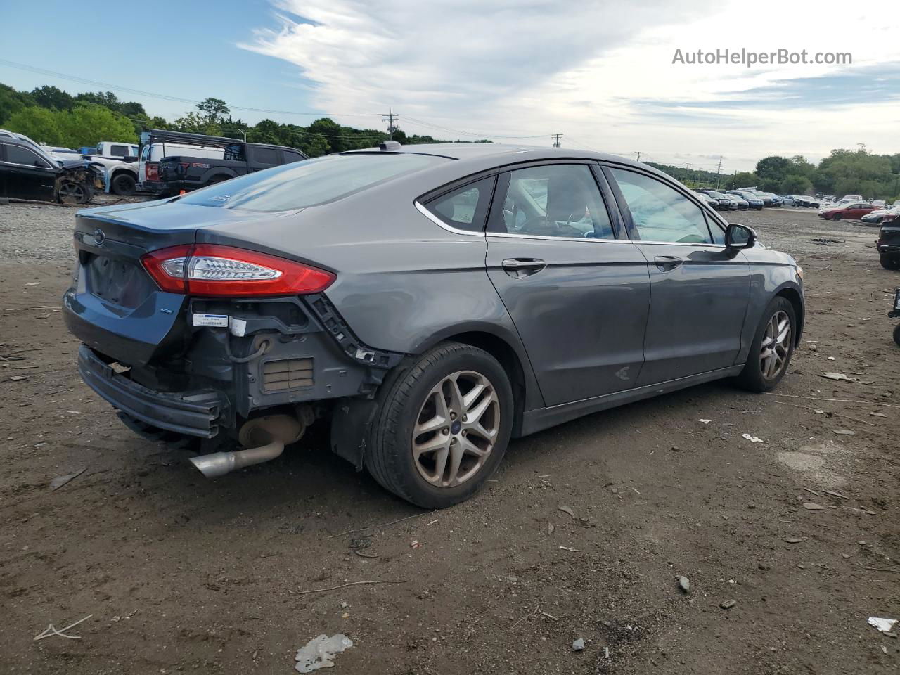 2014 Ford Fusion Se Gray vin: 1FA6P0H7XE5379290