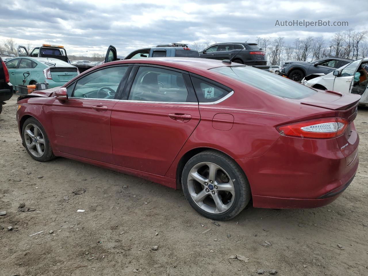 2015 Ford Fusion Se Red vin: 1FA6P0H7XF5102737