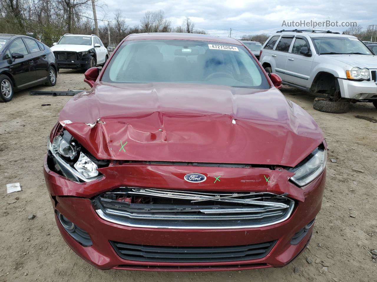 2015 Ford Fusion Se Red vin: 1FA6P0H7XF5102737