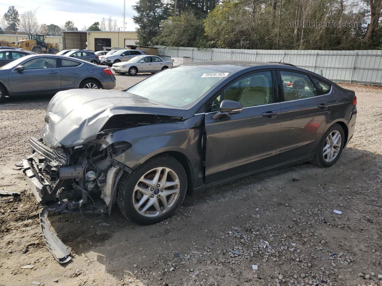 2015 Ford Fusion Se Gray vin: 1FA6P0H7XF5121286