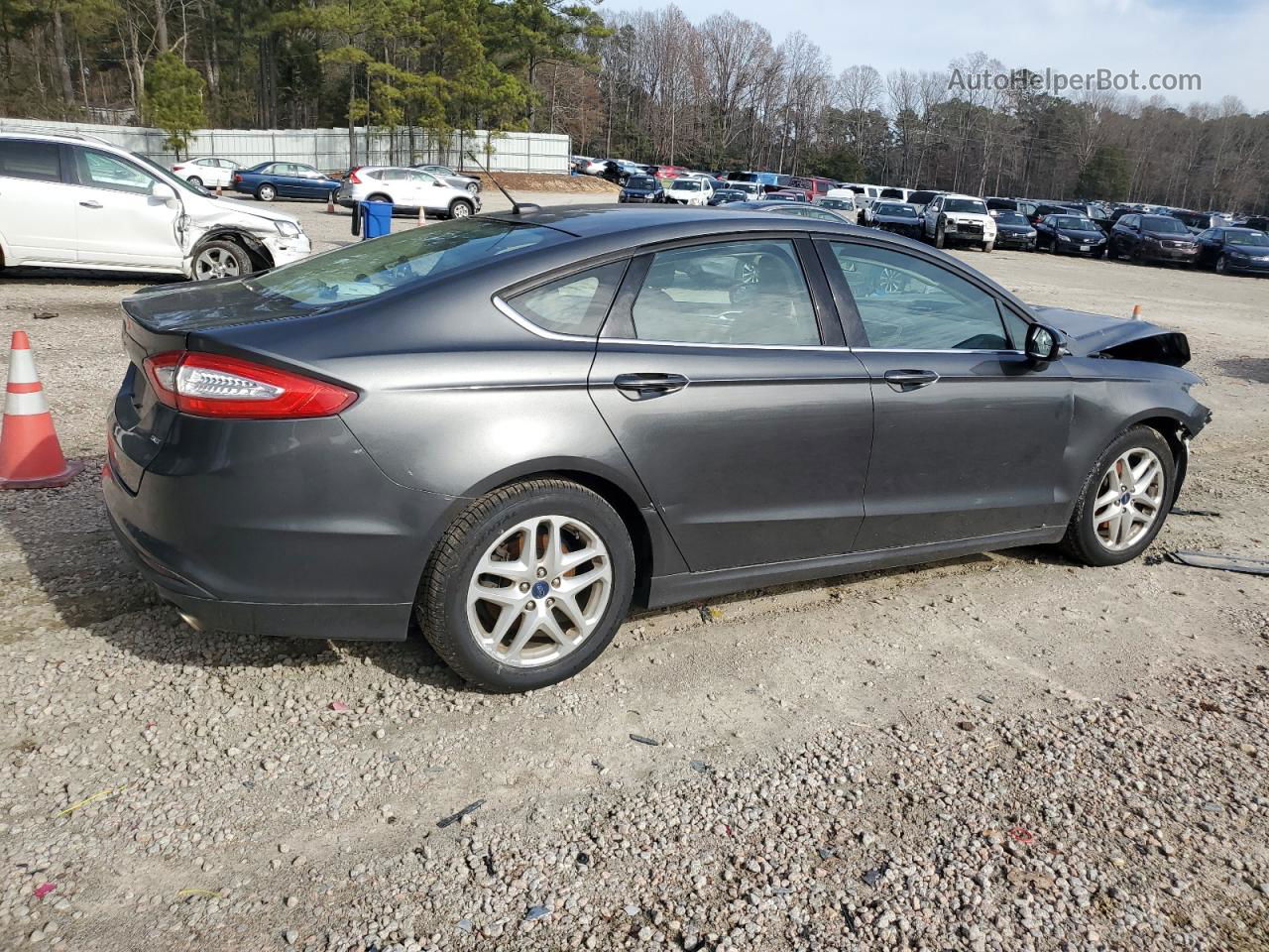 2015 Ford Fusion Se Gray vin: 1FA6P0H7XF5121286