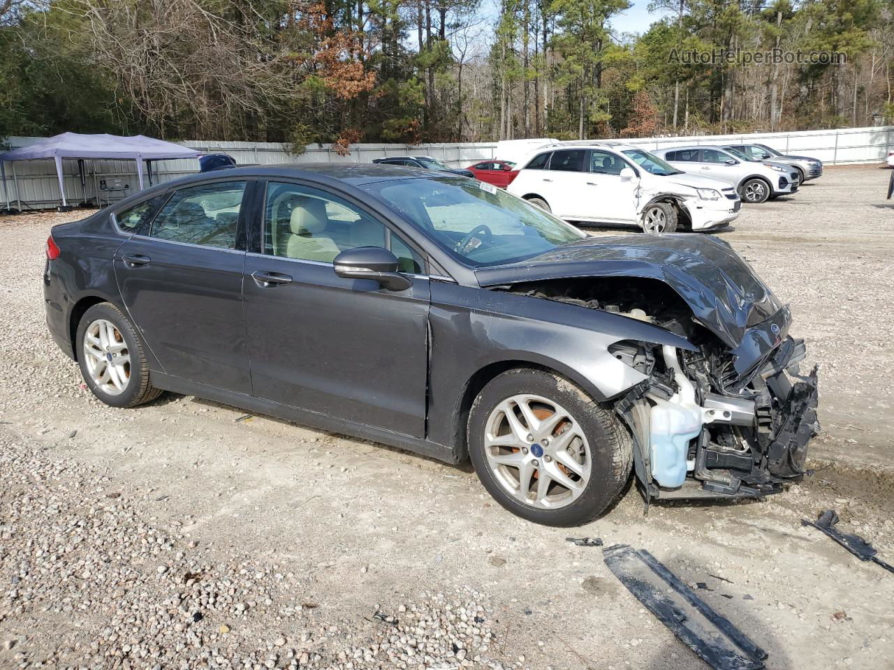 2015 Ford Fusion Se Gray vin: 1FA6P0H7XF5121286