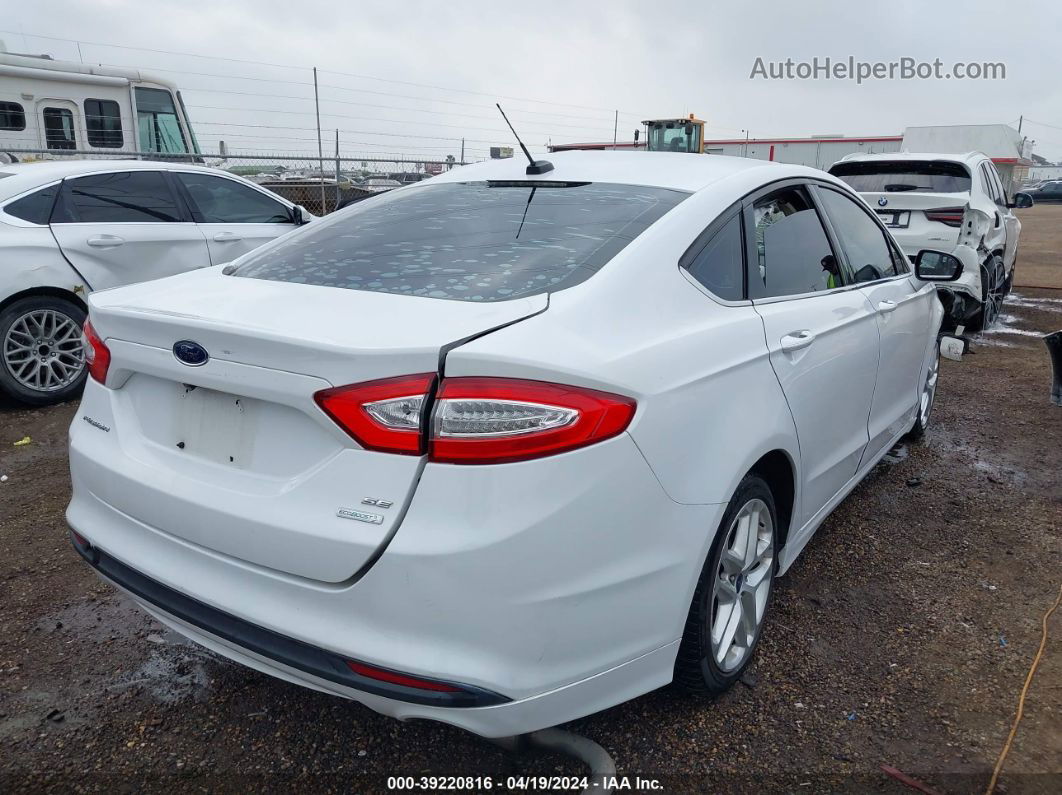 2016 Ford Fusion Se White vin: 1FA6P0HD0G5116993