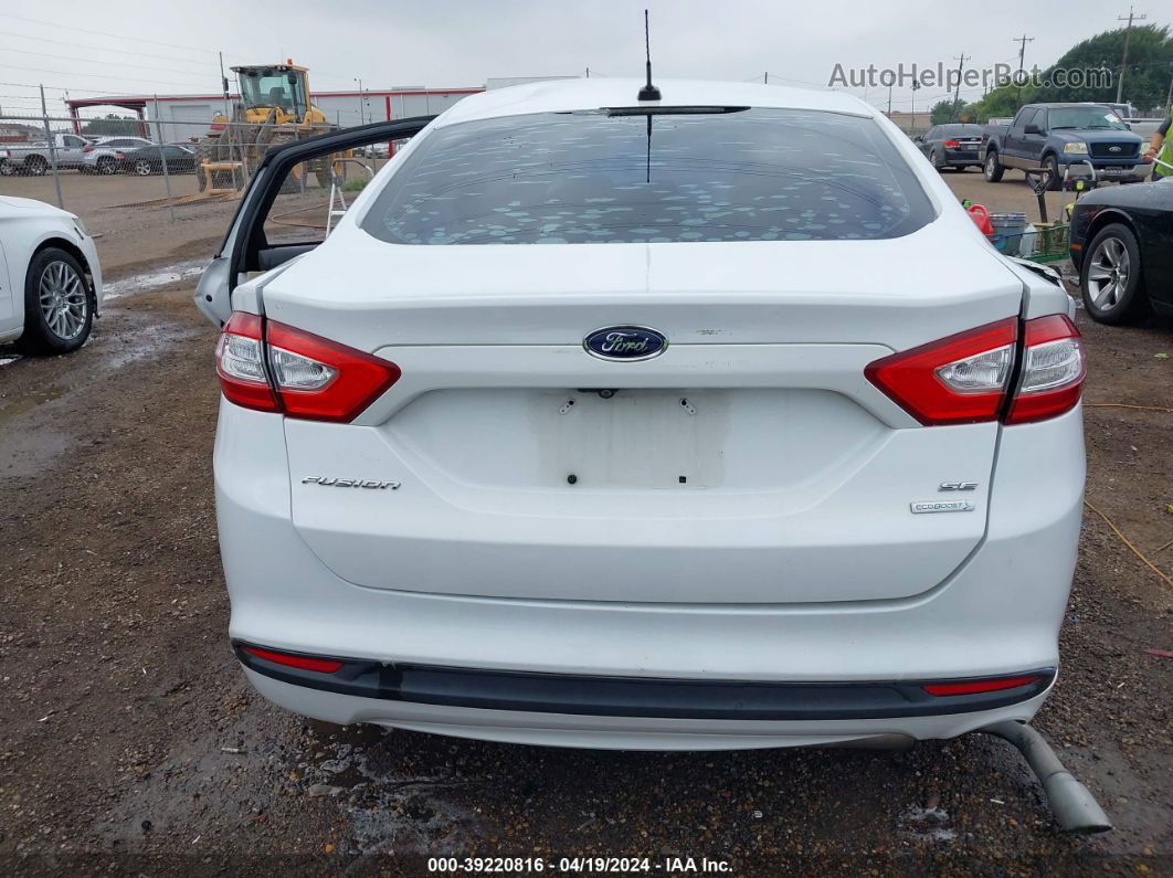 2016 Ford Fusion Se White vin: 1FA6P0HD0G5116993