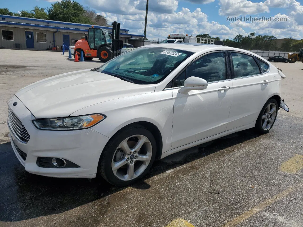 2014 Ford Fusion Se White vin: 1FA6P0HD1E5353988