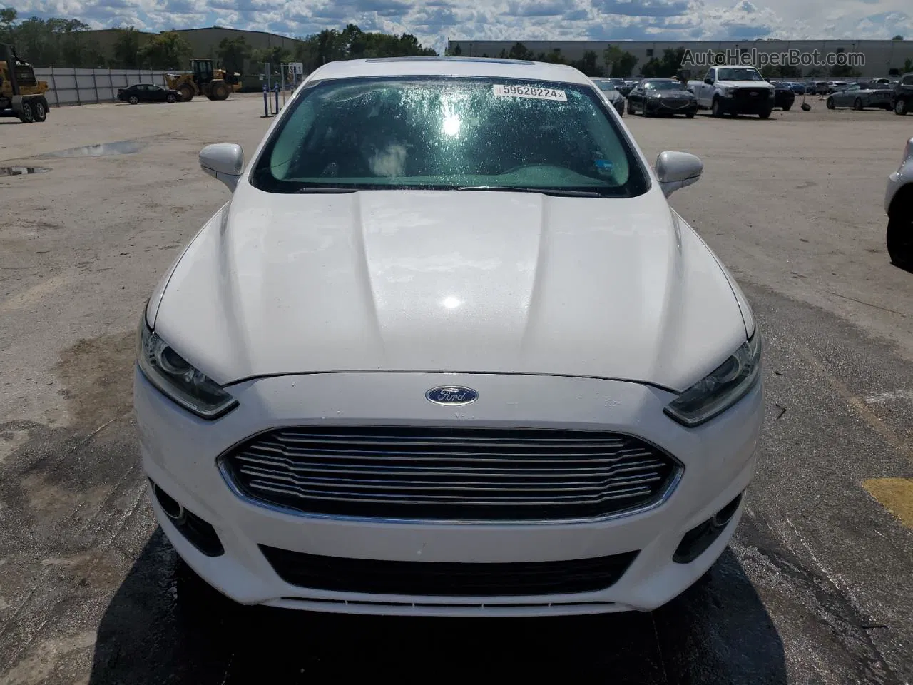 2014 Ford Fusion Se White vin: 1FA6P0HD1E5353988