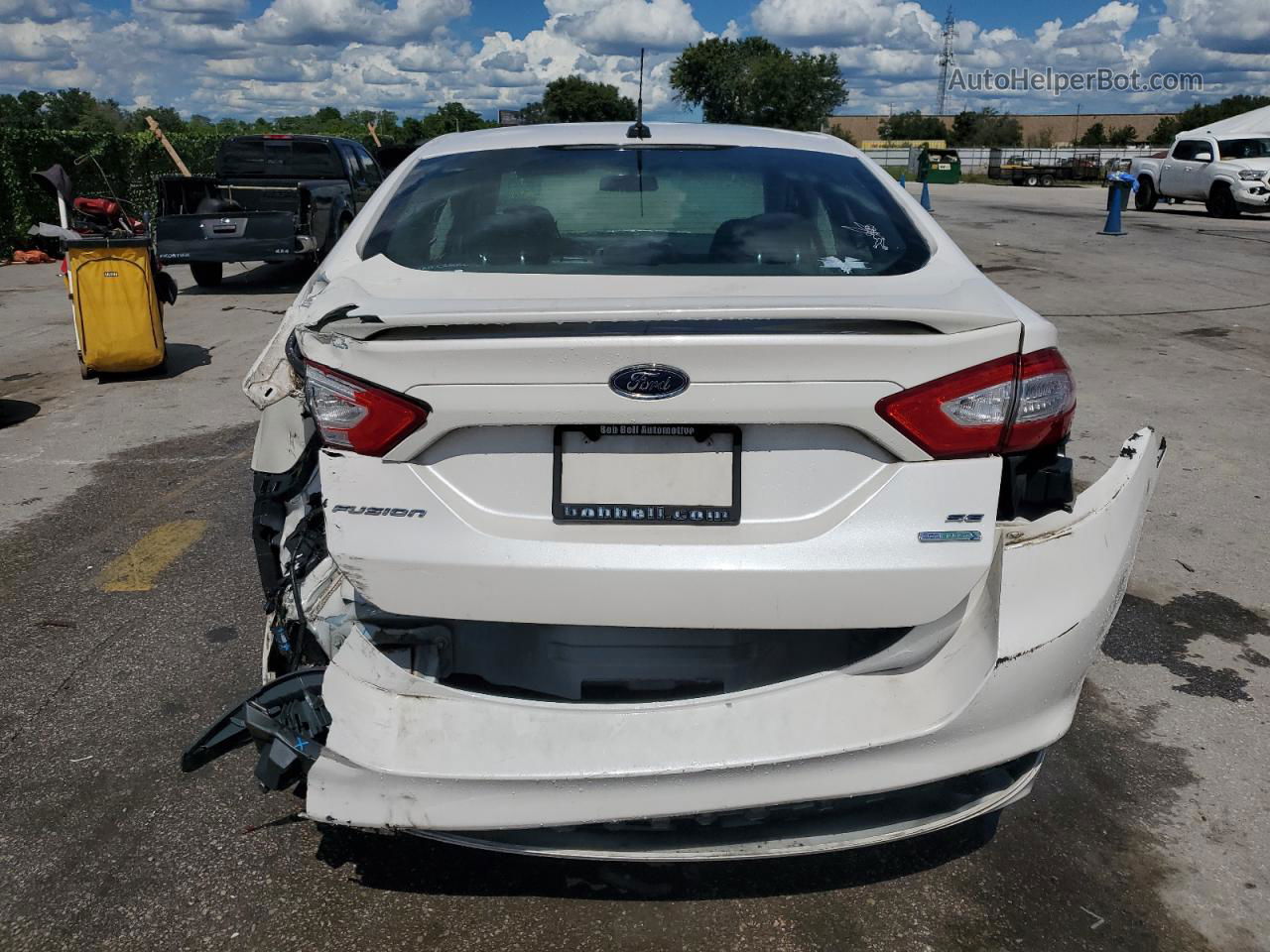 2014 Ford Fusion Se White vin: 1FA6P0HD1E5353988