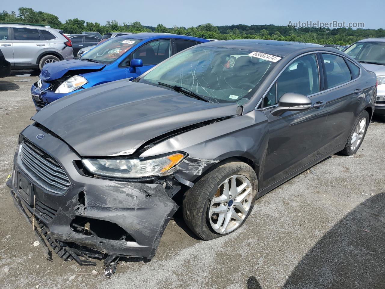 2014 Ford Fusion Se Серый vin: 1FA6P0HD1E5387588