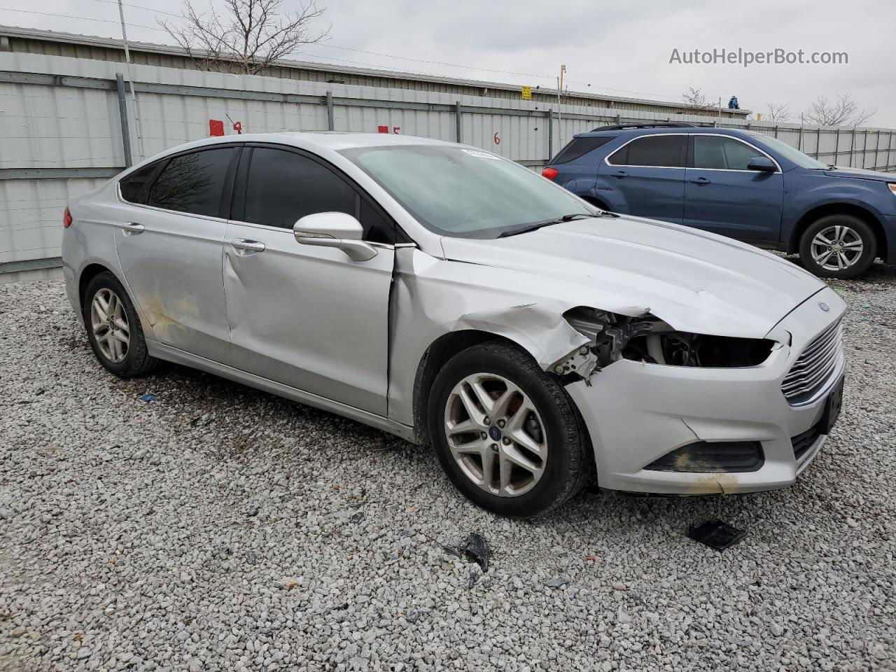 2016 Ford Fusion Se Silver vin: 1FA6P0HD1G5125668