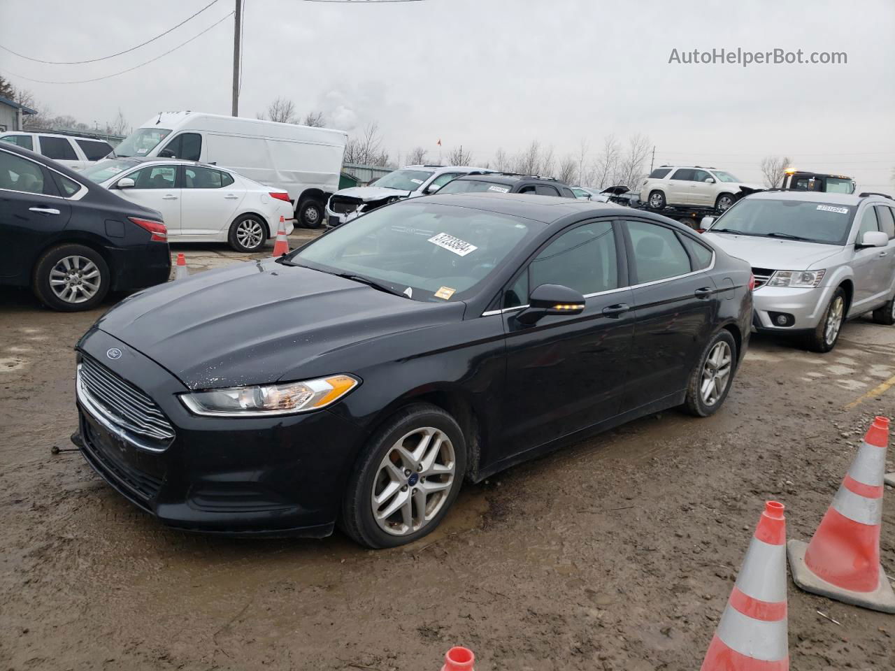 2014 Ford Fusion Se Black vin: 1FA6P0HD2E5356642