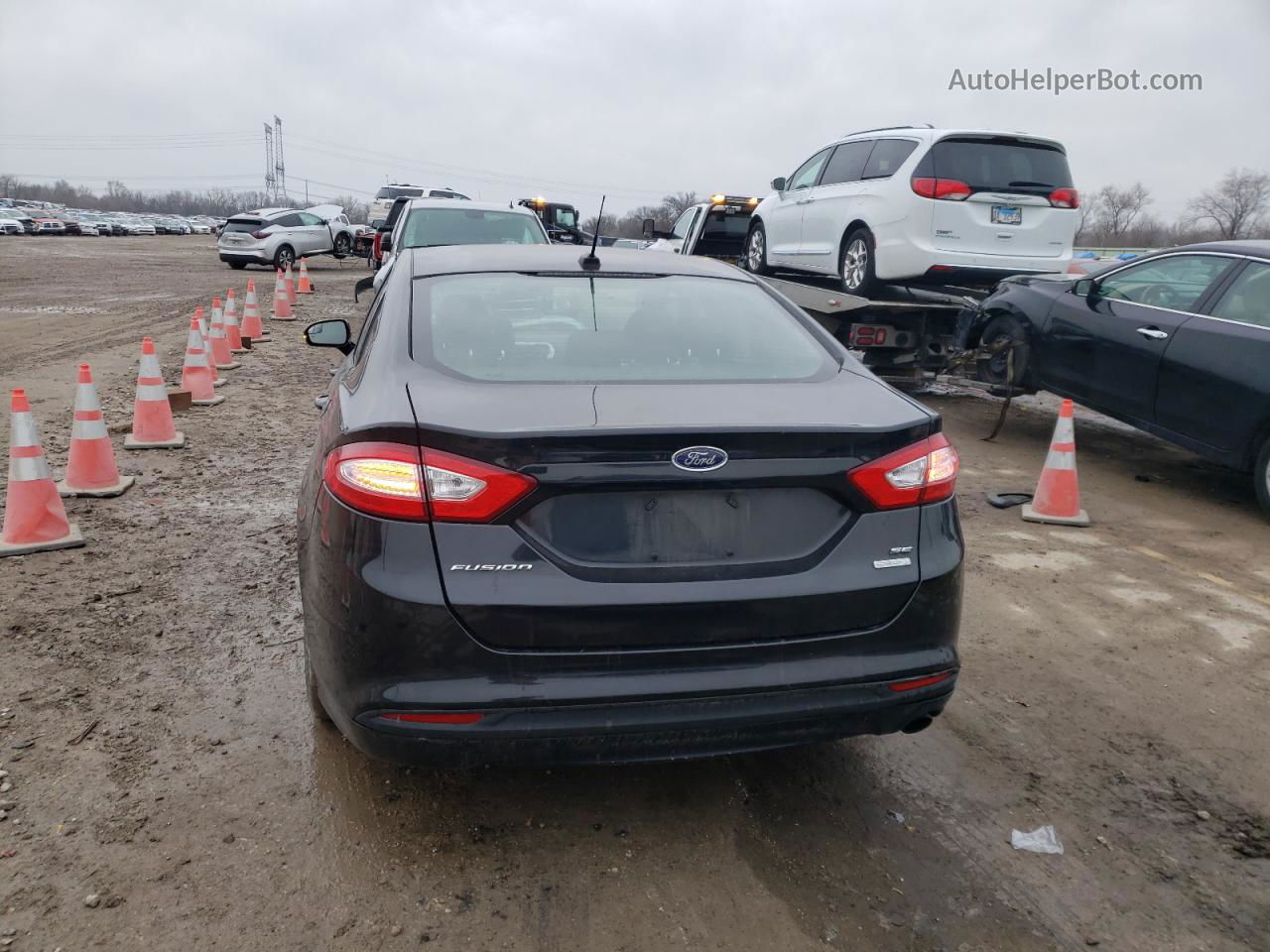 2014 Ford Fusion Se Black vin: 1FA6P0HD2E5356642