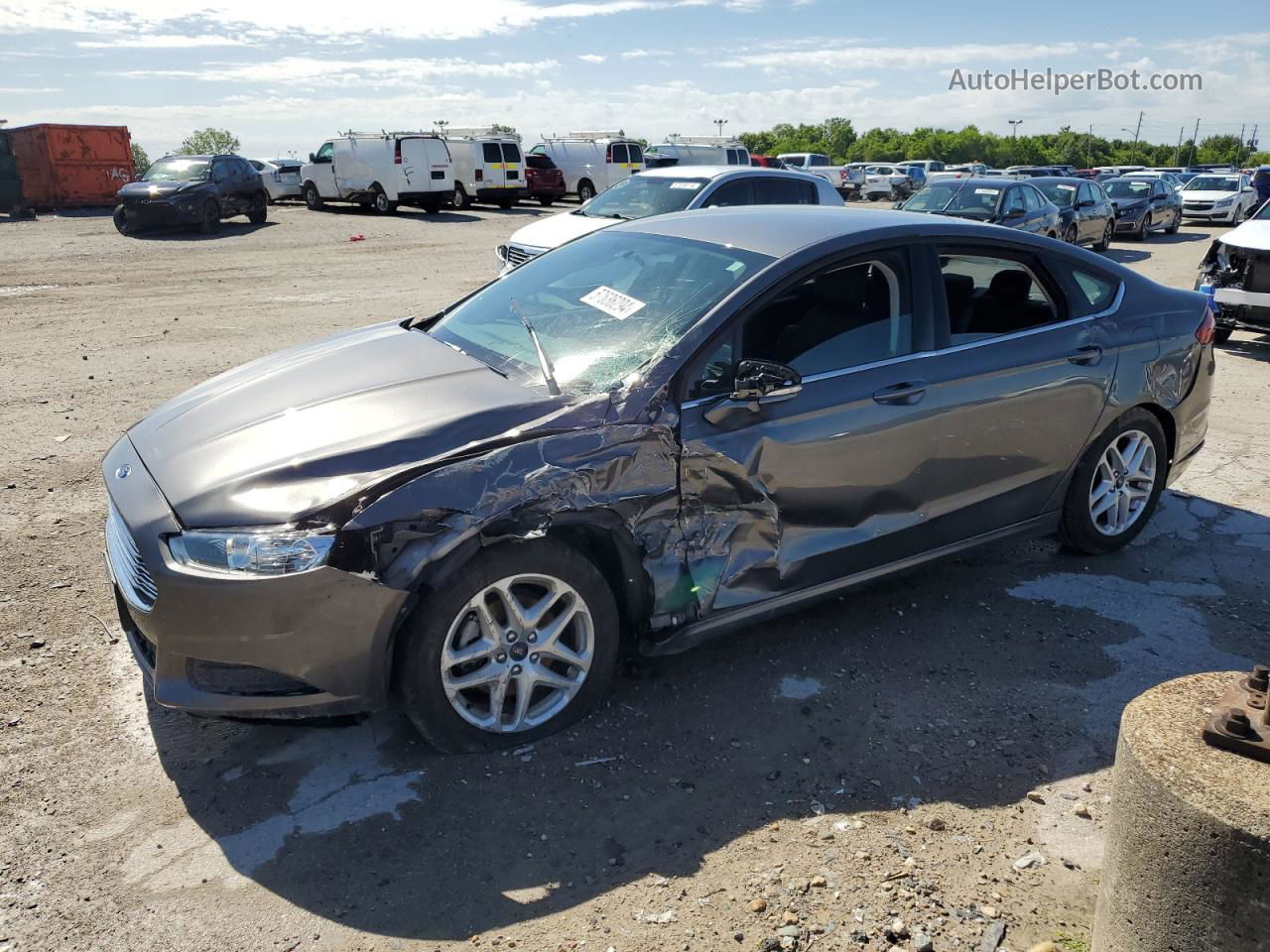 2014 Ford Fusion Se Gray vin: 1FA6P0HD2E5363266