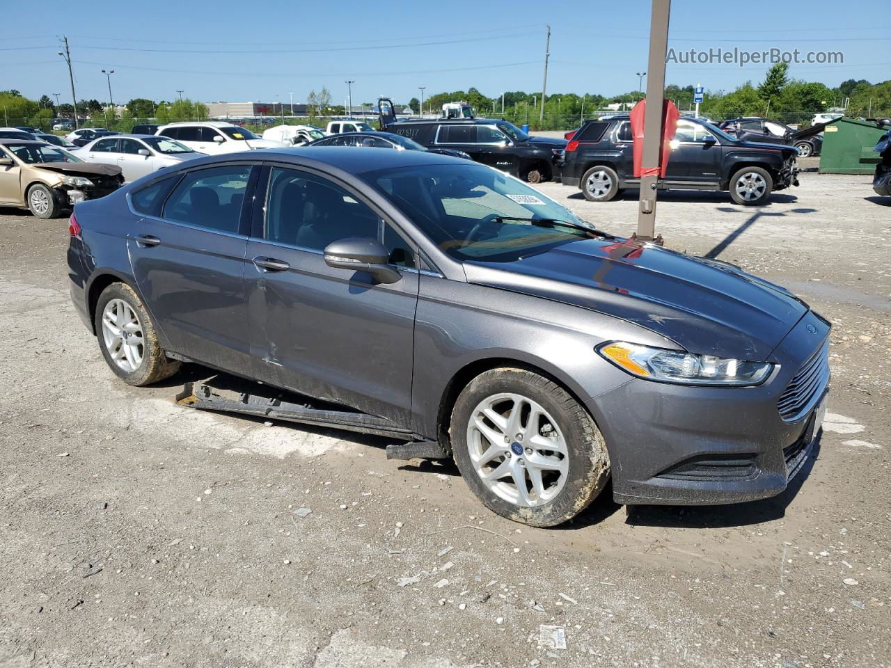 2014 Ford Fusion Se Gray vin: 1FA6P0HD2E5363266