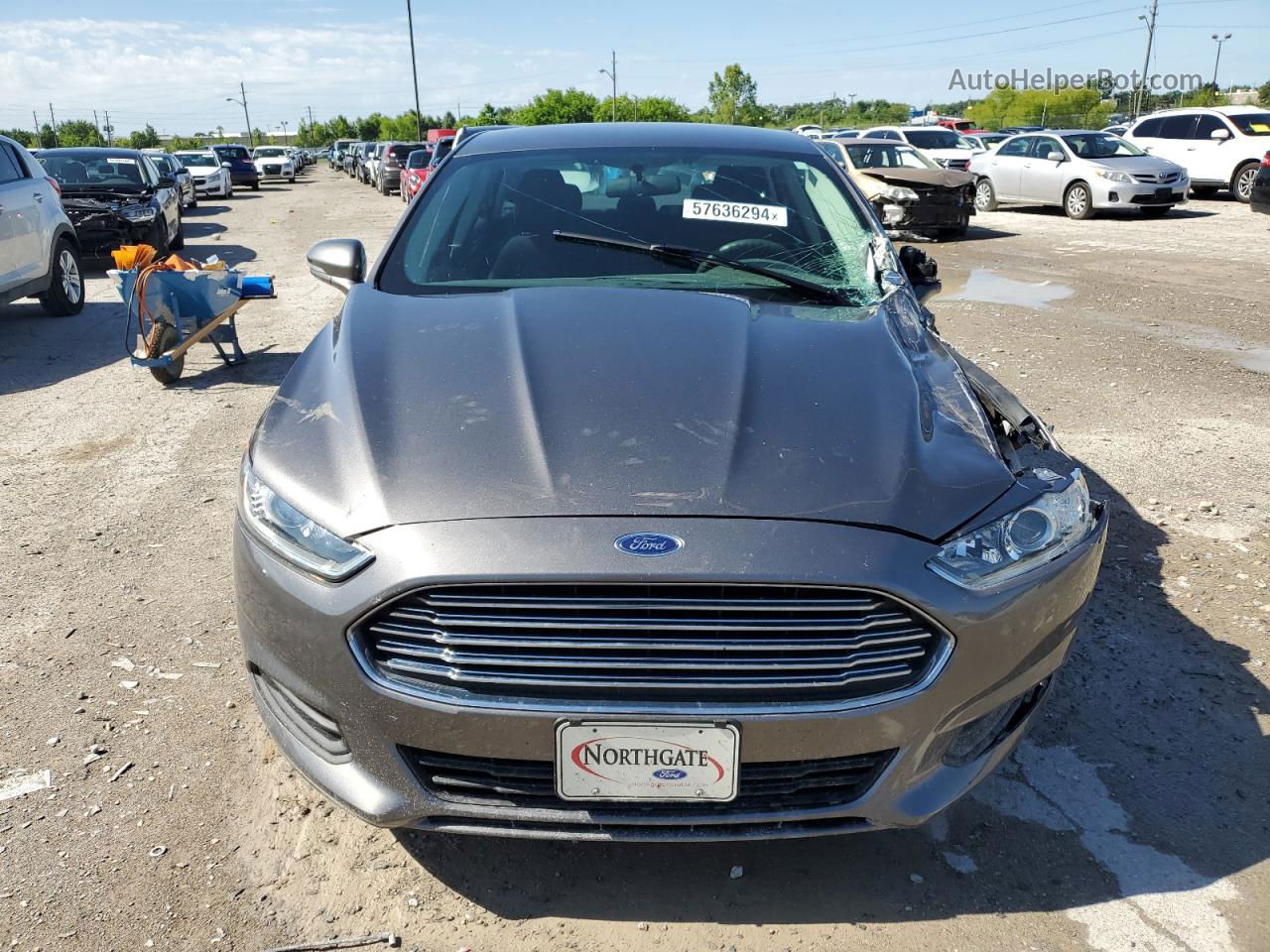 2014 Ford Fusion Se Gray vin: 1FA6P0HD2E5363266