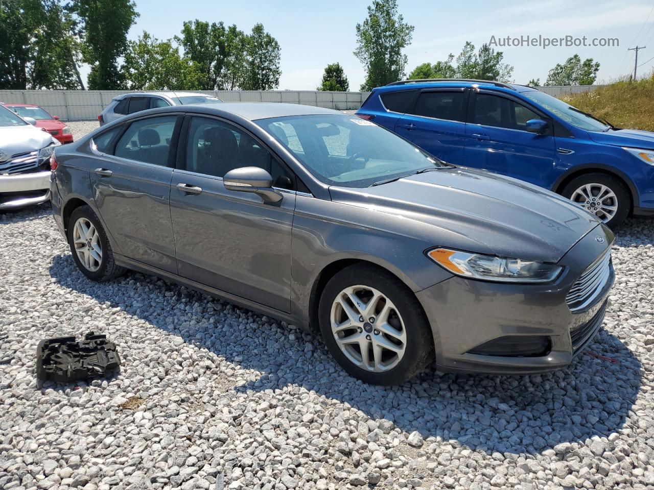 2014 Ford Fusion Se Gray vin: 1FA6P0HD2E5400106