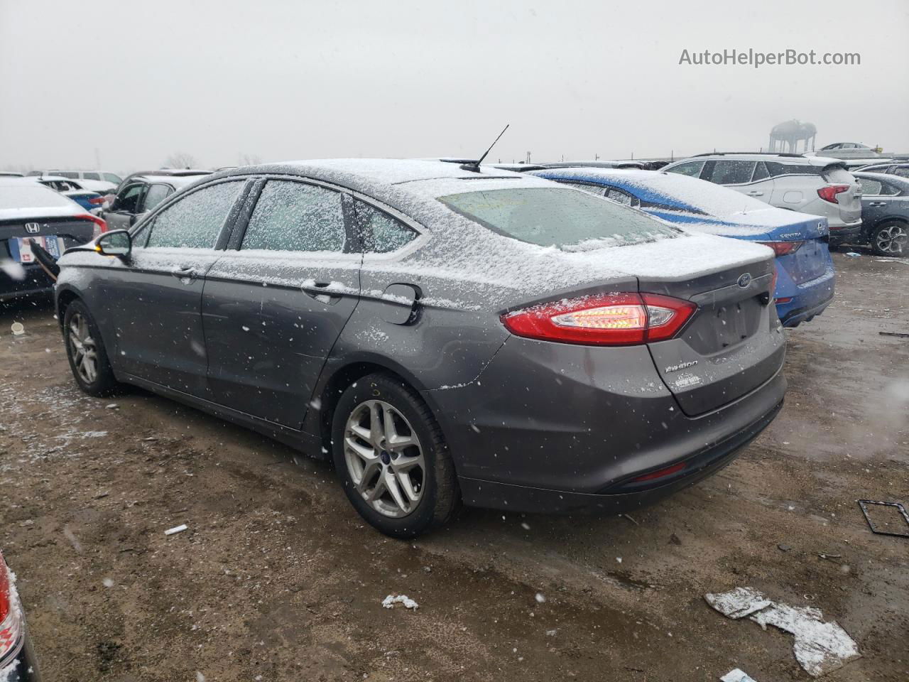 2014 Ford Fusion Se Gray vin: 1FA6P0HD3E5370873