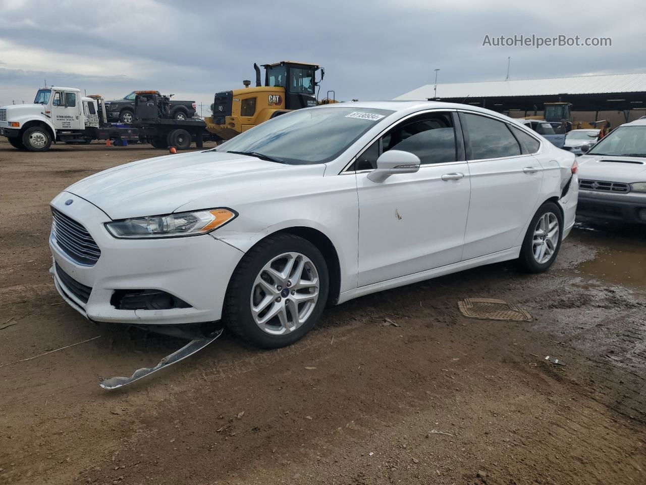 2014 Ford Fusion Se White vin: 1FA6P0HD3E5387625