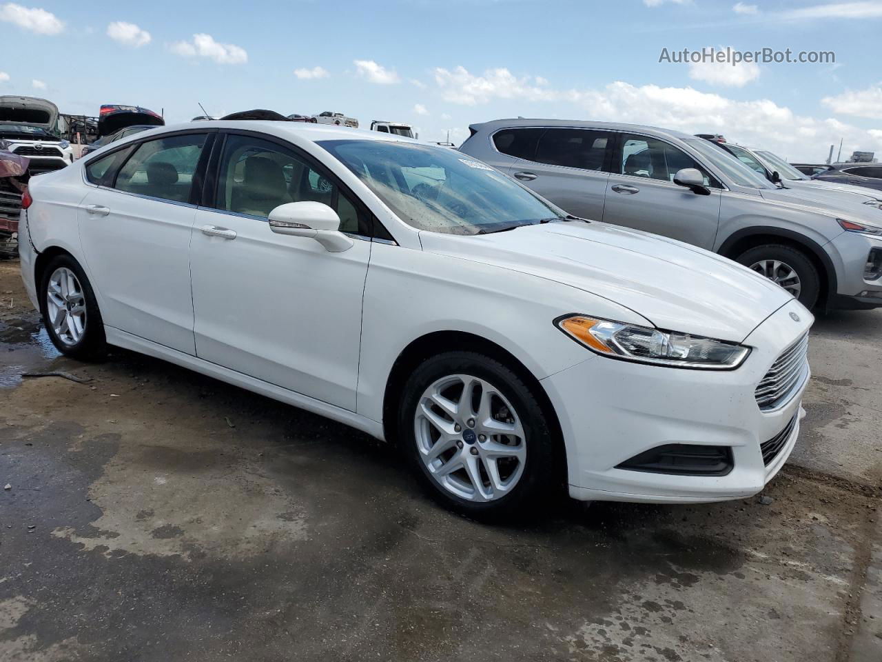 2015 Ford Fusion Se White vin: 1FA6P0HD3F5112077