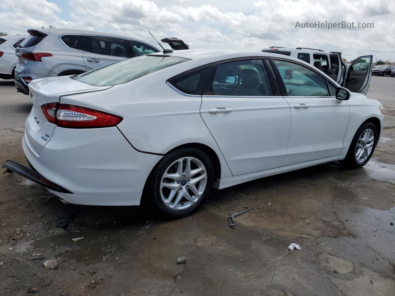 2015 Ford Fusion Se White vin: 1FA6P0HD3F5112077