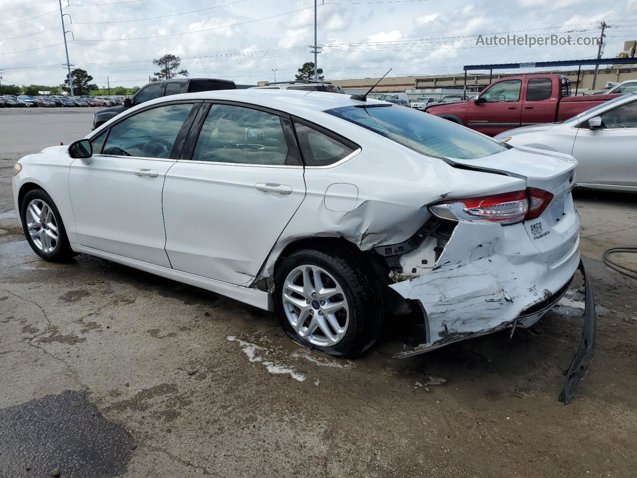 2015 Ford Fusion Se White vin: 1FA6P0HD3F5112077