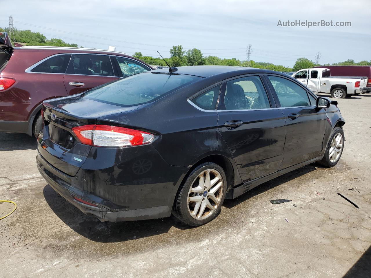 2014 Ford Fusion Se Black vin: 1FA6P0HD5E5362824