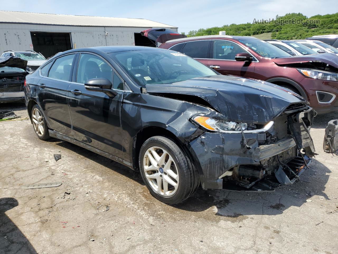 2014 Ford Fusion Se Black vin: 1FA6P0HD5E5362824