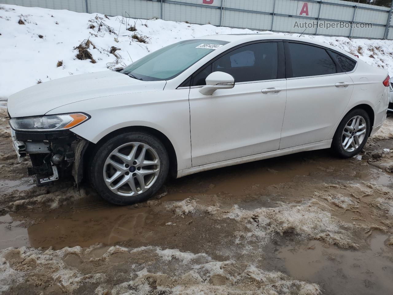 2014 Ford Fusion Se White vin: 1FA6P0HD7E5383027