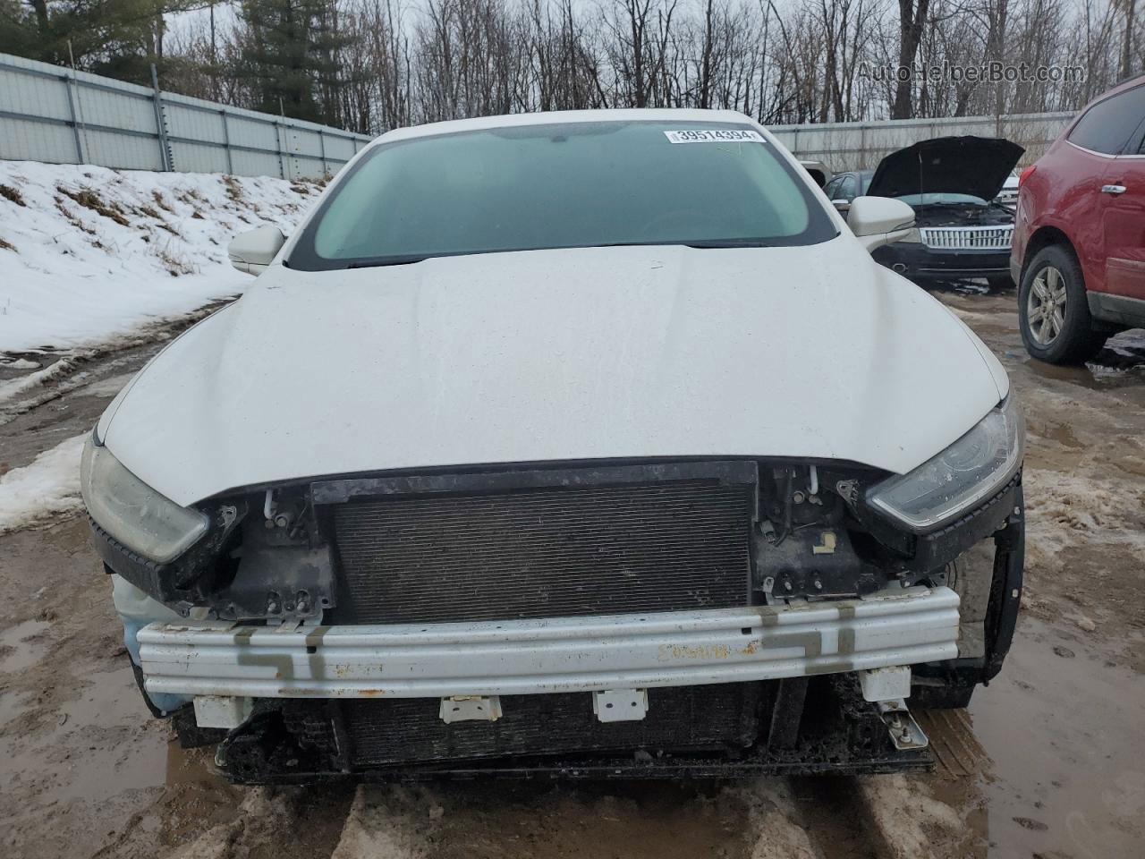 2014 Ford Fusion Se White vin: 1FA6P0HD7E5383027